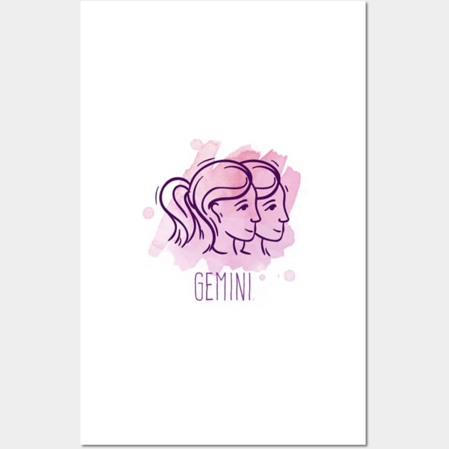 Gemini Sign Wall Art by Bootyfreeze